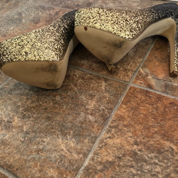 Gold Sparkly Heels - Picture 5 of 5